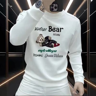 2025秋冬小熊卫衣长袖修身圆领T