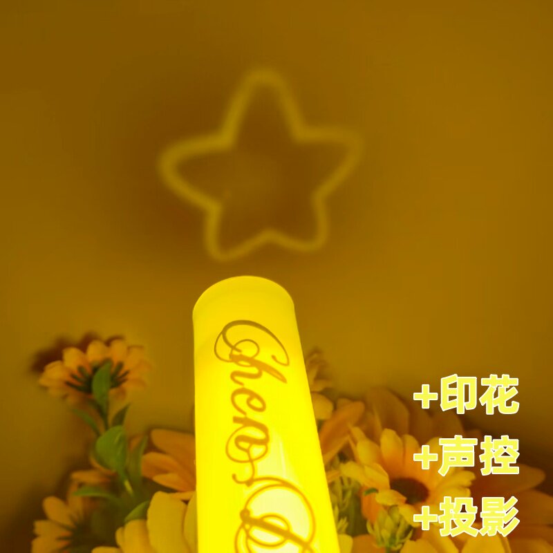 印花声控魔改棒COB小胸牌图片