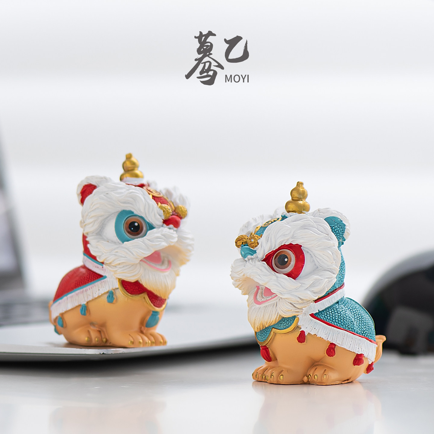 国潮佛山新款舞狮醒狮创意摆件高级感桌面茶桌装饰工艺品汽车装饰,汽车用品/电子/清洗/改装,摆件,淘宝优惠券,粉丝福利购,淘宝优惠卷