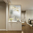 艺术玻璃屏风钢化正对门卫生间装 柜半墙磨砂双面入户玄关隔断 饰鞋