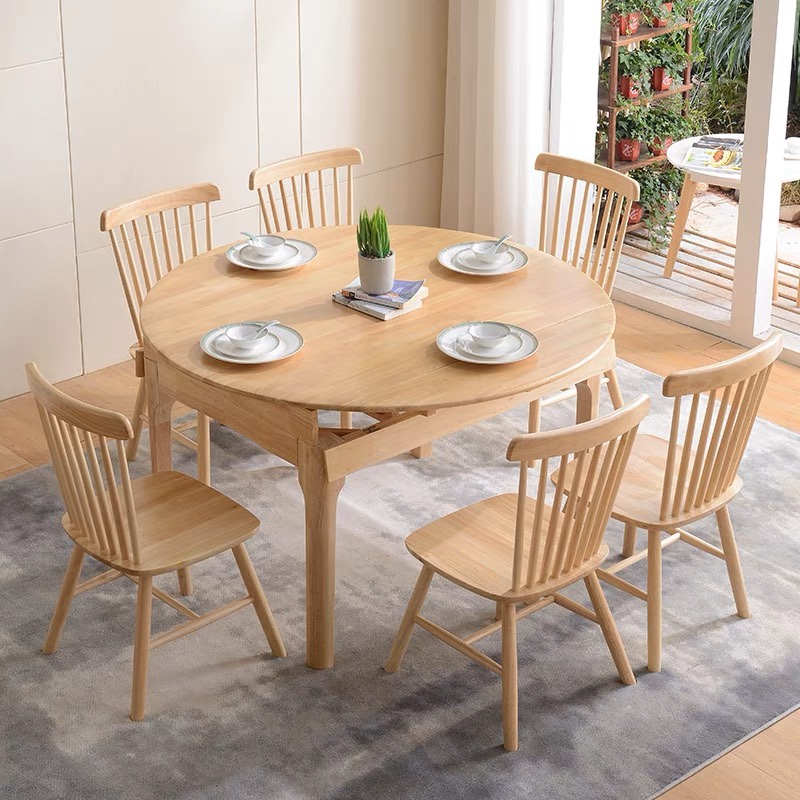 方圆切换餐桌餐椅亿美鑫方形圆形