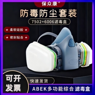 7502防毒面具6006ABEK多功能综合滤毒盒有机蒸汽酸性气体硫化氢