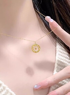 礼物送女朋友黄金莫比乌斯项链