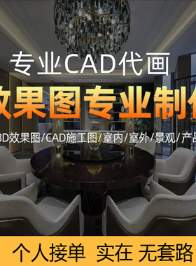 3D效果图全景代做制作cad施工图代画室内外家装修工装及门头设计