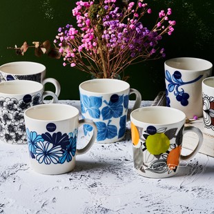 芬兰Arabia图案系列陶瓷马克杯7款300ml咖啡杯北欧风进口正品