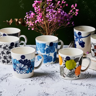 芬兰Arabia图案系列陶瓷马克杯7款300ml咖啡杯北欧风进口正品