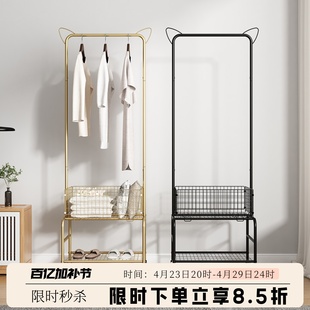 福利多家居衣帽架挂衣架落地卧室置物架简易移动衣服架子收纳房间