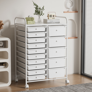 儿童多巴胺创意收纳柜抽屉式玩具夹缝柜子零食玩具推车储物柜带轮