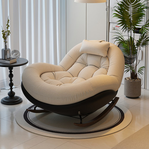 极简新款摇椅单人休闲沙发椅