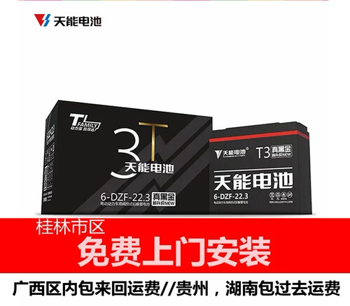 天能黑金T3电池长跑王48v60v72v22ah绿源雅迪爱玛原装石墨烯电瓶 - 封面