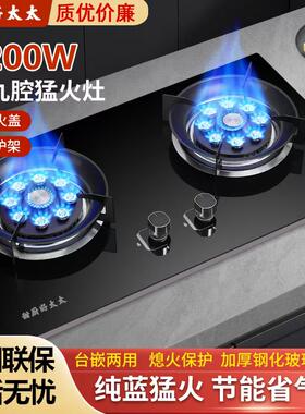 家用台嵌两用式猛火节能燃气灶