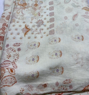 印花 4米莱赛尔天丝麻面料数码