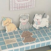 爆款 少女心可爱卡通快乐修狗木浆棉遇水变大洗碗布百洁布刷碗