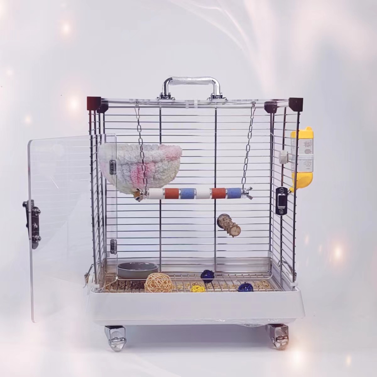 鹦鹉蜜袋鼯仓鼠宠屋外出笼美观