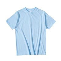 Heavy-duty solid color non-transparent 250g pure cotton round-neck short-sleeved T-shirt, thick pure white base layer T-shirt, men's and women's T-shirt top thumbnail 8
