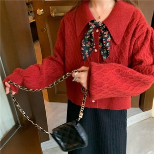 2025秋冬宽松慵懒风休闲针织套头条纹毛衣女中长款 减龄洋气上衣潮