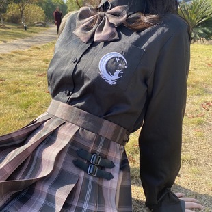 奔月刺绣 2020款 原创 衬衫 女学生学院风学校班服 JK制服长袖