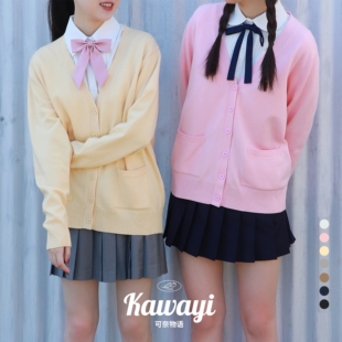 软糯亲肤毛衣针织衫 精梳兔绒暖棉 原创轻奢软绒JK开衫 可奈物语