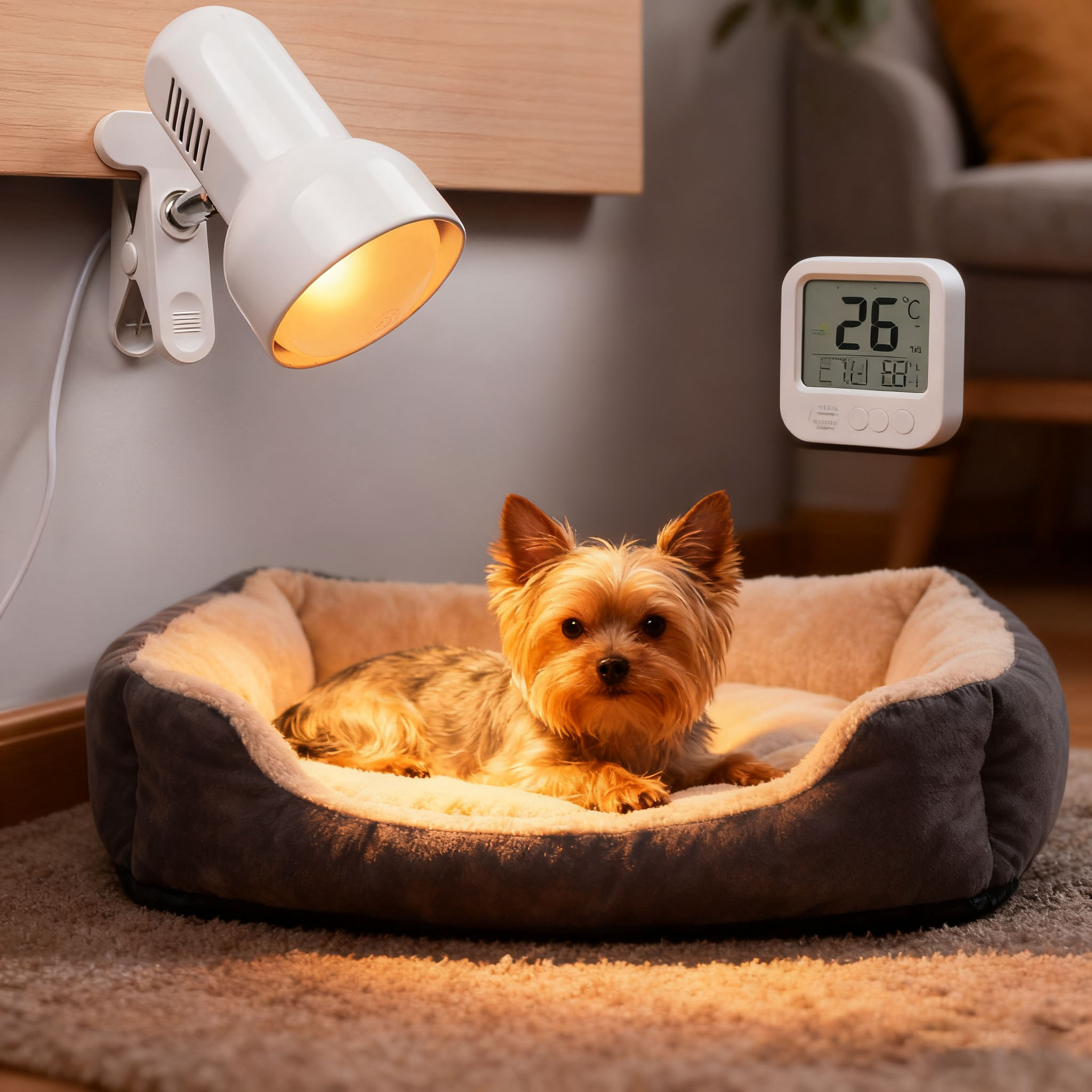 约克夏专用取暖灯宠物保温灯狗加热灯暖灯恒温小太阳产灯暖炉笼灯