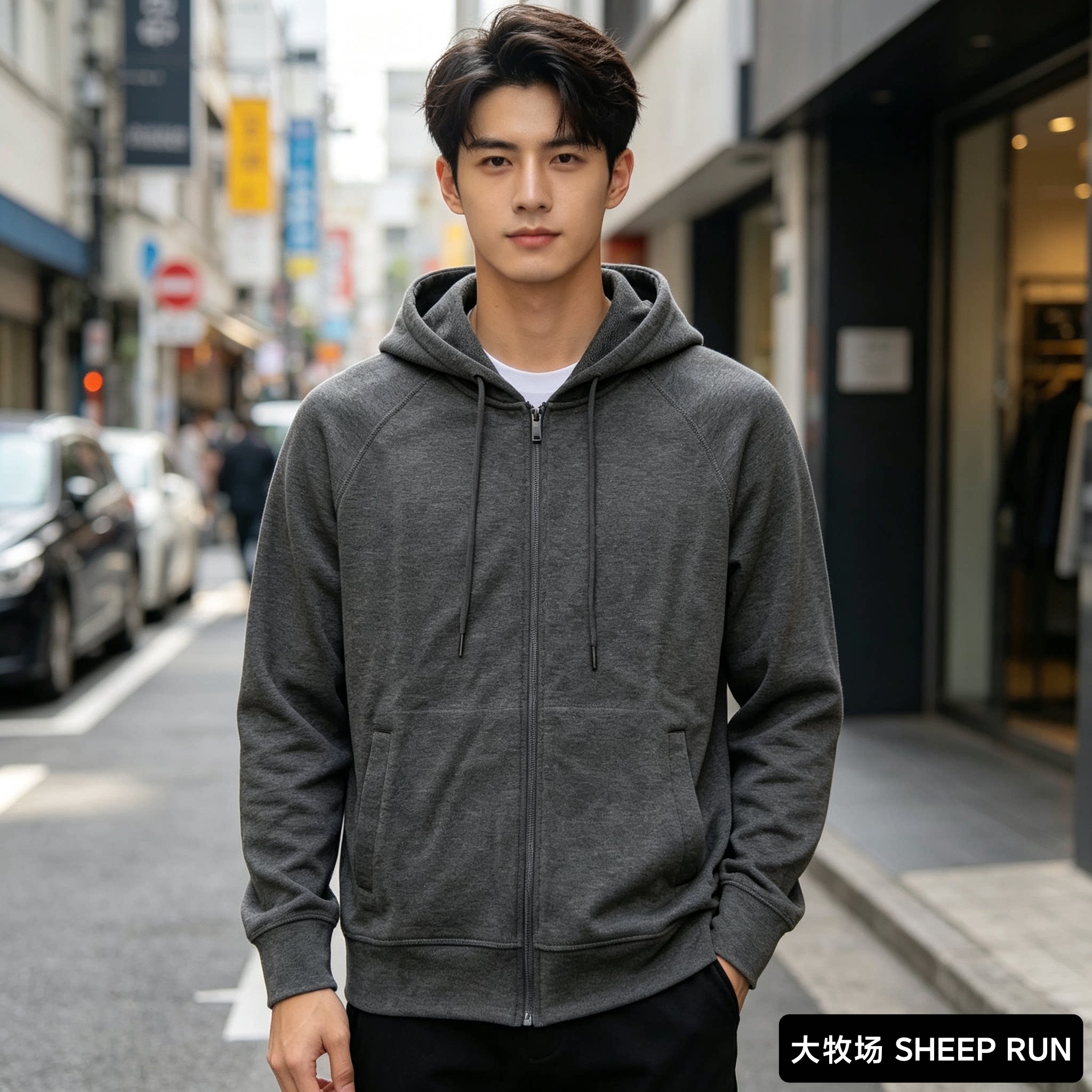 新款大牧场SHEEP RUN美利奴羊毛270g男卫衣帽衫户外休闲运动透气