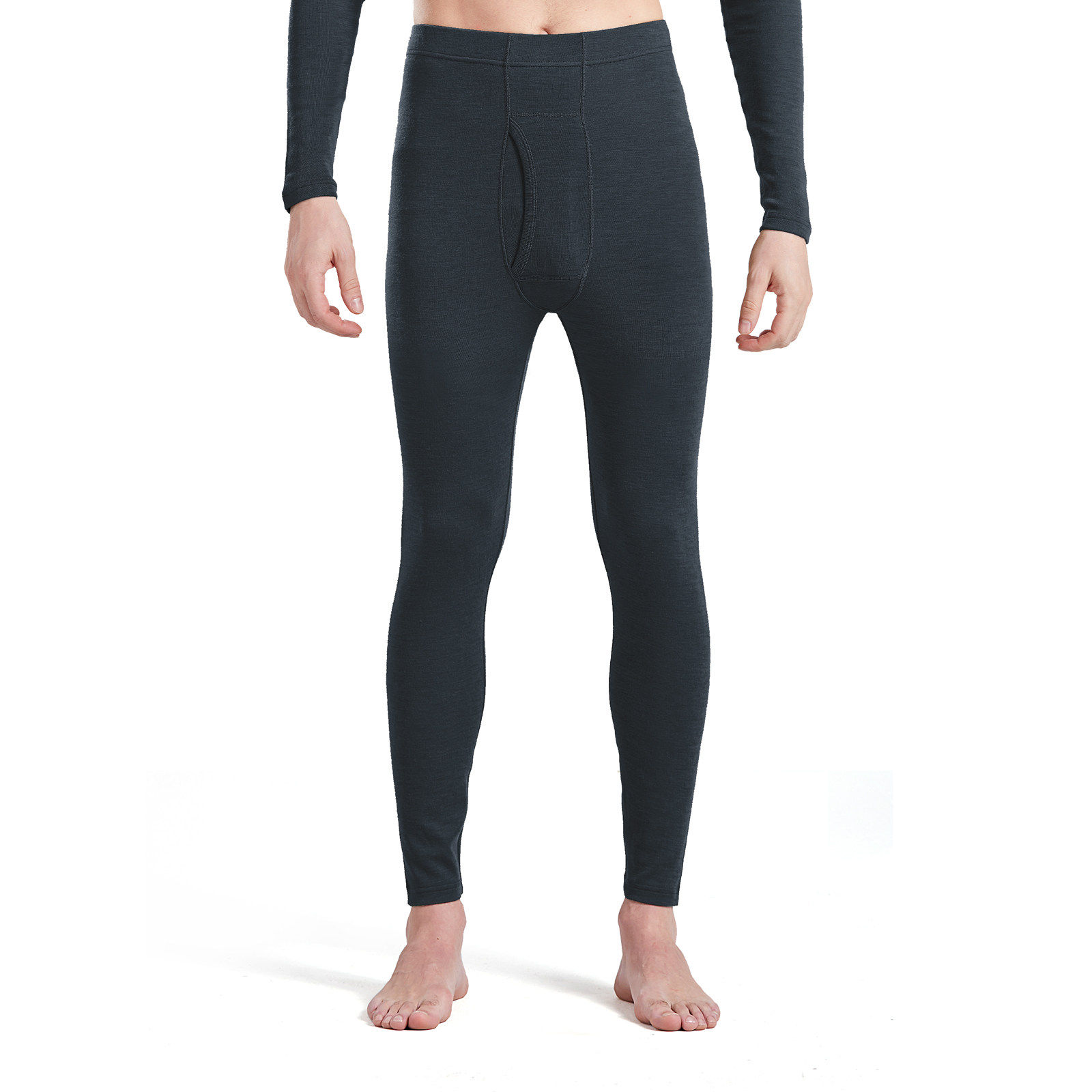 thumbnail for SHEEP RUN Large Ranch Merino wool thermal thermal thermal pants for men, moisture-wicking winter thermal pants for hiking and hiking