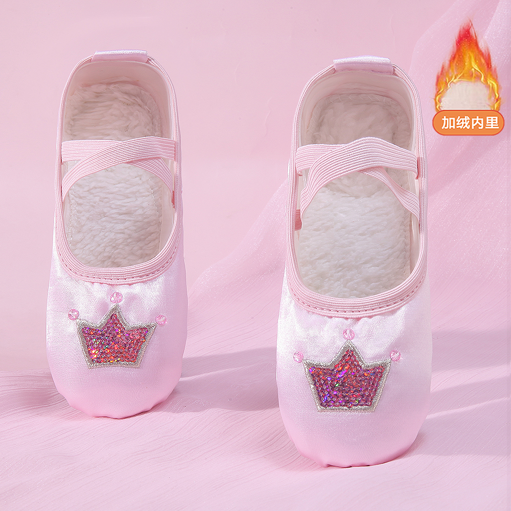 秋冬季加绒加厚舞蹈鞋软底