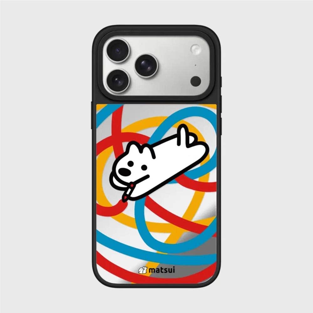 【韩国代购】可爱彩带狗狗镜面手机壳适用苹果17/16/15promax保护套iphone14pro/plus防摔13/12磁吸Magsafe11