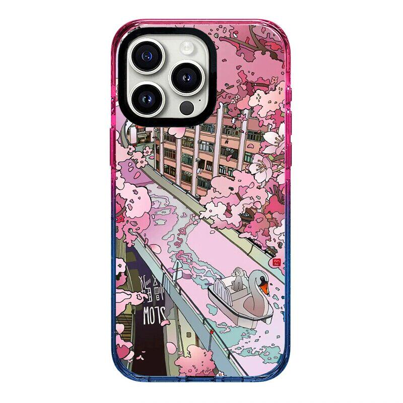 【韩国代购】新款棉花糖樱花梦适用苹果17/16promax手机壳iphone15/14pro/plus保护套13/12磁吸Magsafe防摔11
