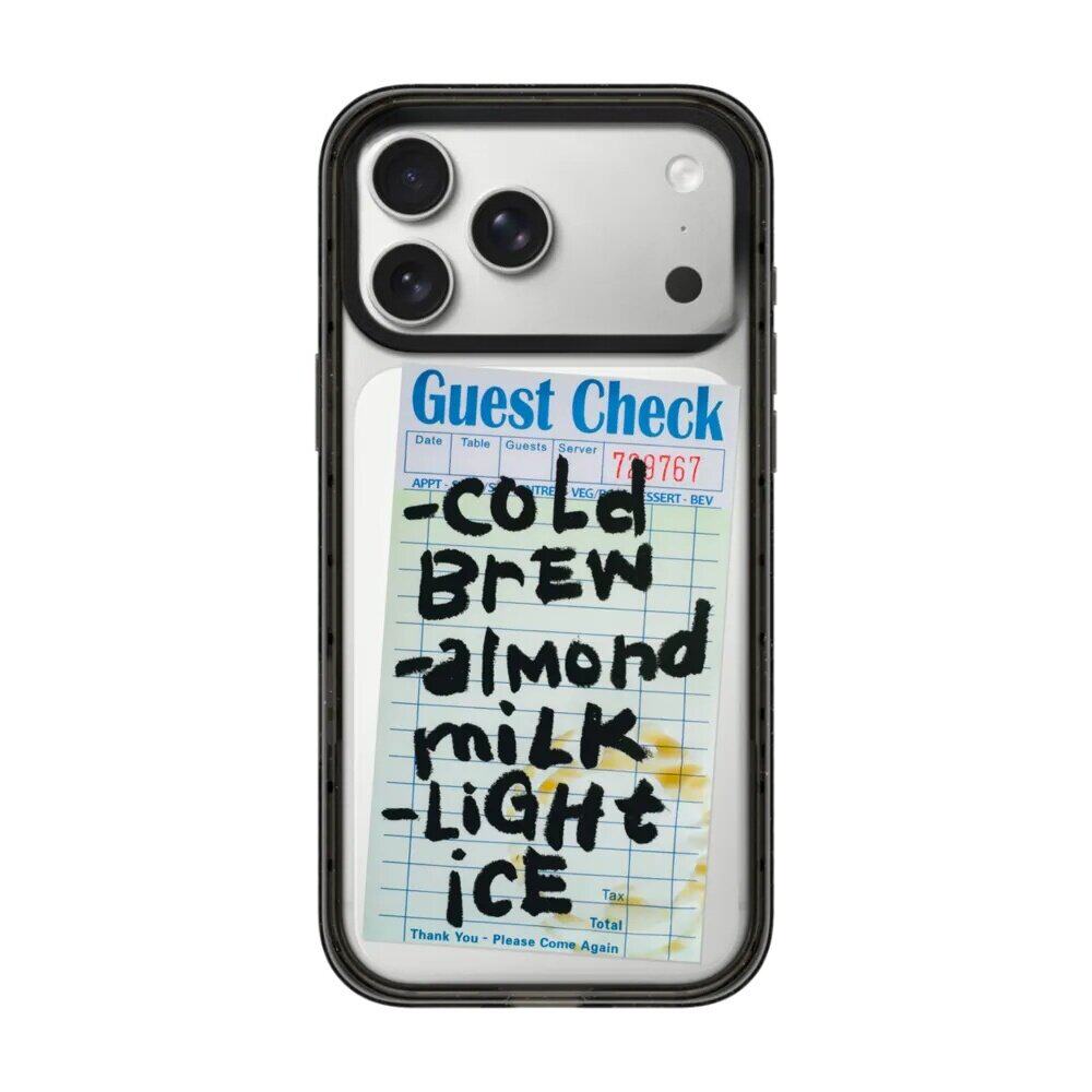 【韩国代购】新款美食便签冷萃杏仁适用苹果17promax手机壳iphone16pro防摔15plus保护套透明14/13/12磁吸ins
