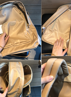 日本正品kk高定新材质超轻尼龙顺滑高级男女光泽双肩大背包电脑书