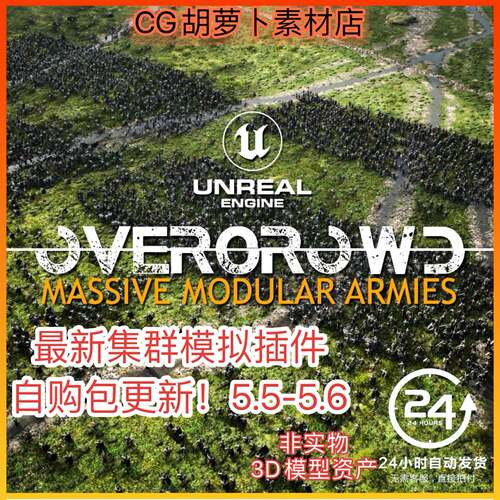 UE5虚幻5 OverCrowd Unreal Engine 5.6 Crowd Simulation Plugin