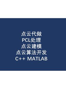 点云代做 点云数据处理 pcl点云库 点云去噪 点云滤波 算法开发