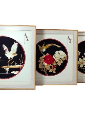 麦秆画 地方特色工艺品 送朋友礼品家装品 中国风 出国礼品送老外