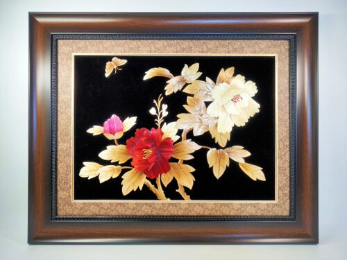 麦秆画手工艺长安民间特色艺术品