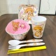 卡通轻松熊儿童餐具套装 防摔防烫食品级儿童碗勺水果碟学生宿舍碗