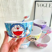 卡通美乐蒂玉桂狗仿瓷防摔防烫儿童碗家用汤碗宝宝专用餐具套装 筷