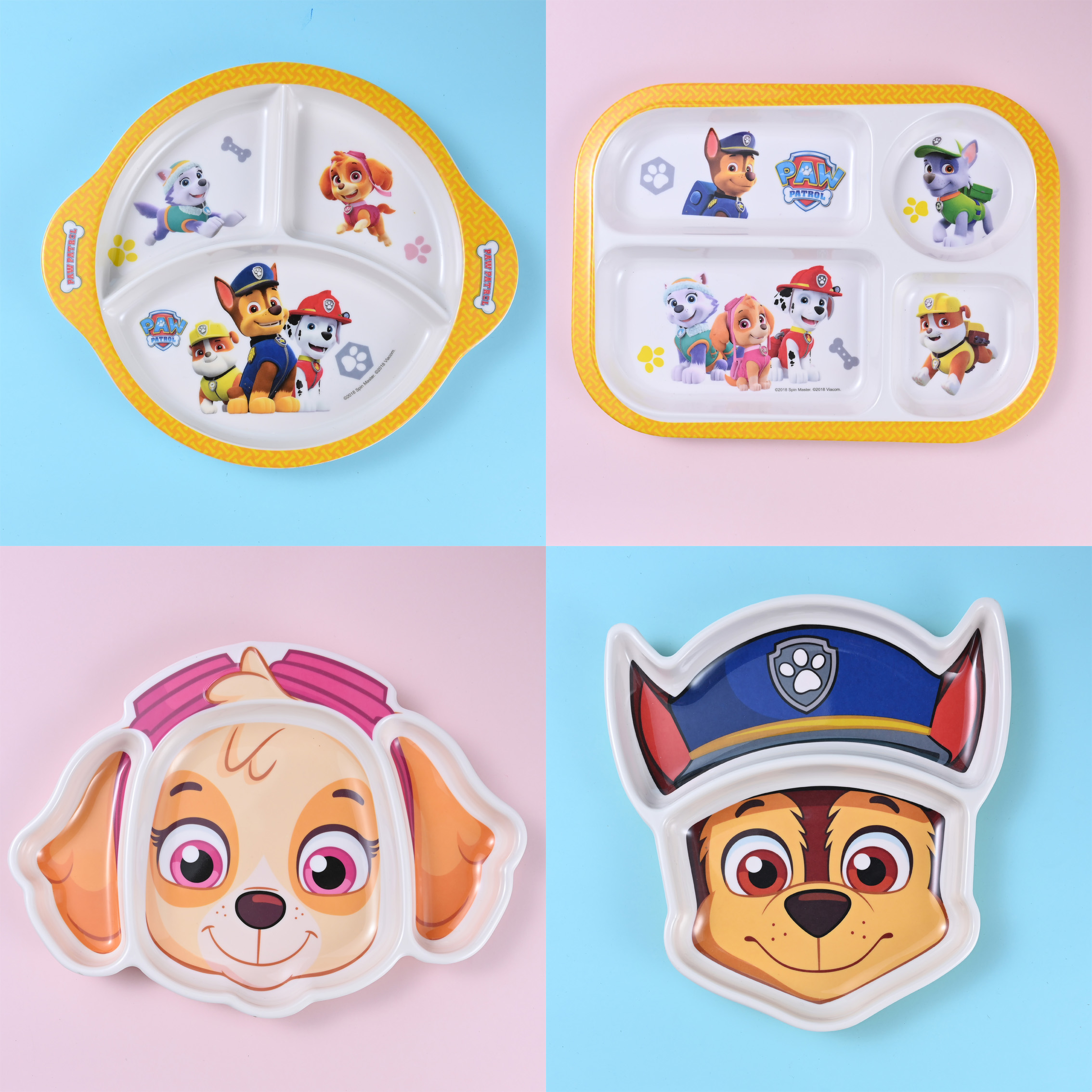 卡通儿童餐具汪汪队密胺希尔