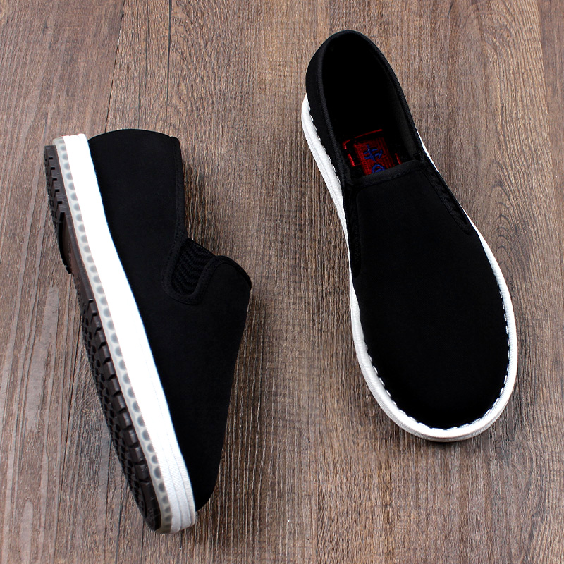 保暖老北京布鞋加绒千层底一脚蹬