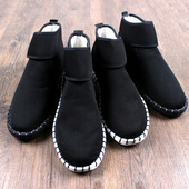 加绒保暖手工千层底东北加厚老北京布鞋 高帮棉鞋 男冬季 二棉雪地靴