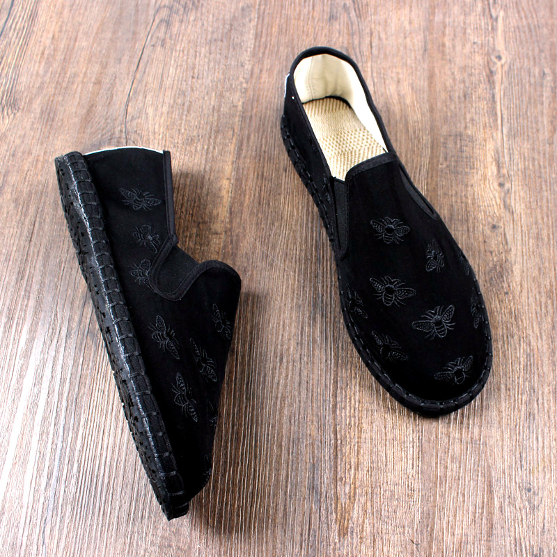 手工老北京布鞋男千层底刺绣防滑