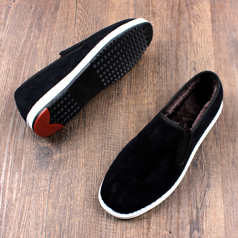 保暖老北京布鞋千层底加绒棉鞋