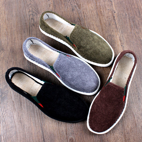 耐磨老北京布鞋牛筋底透气一脚蹬