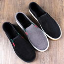 男士 男灯芯绒棉鞋 保暖棉布一脚蹬加厚防臭二棉 加绒老北京布鞋 冬季