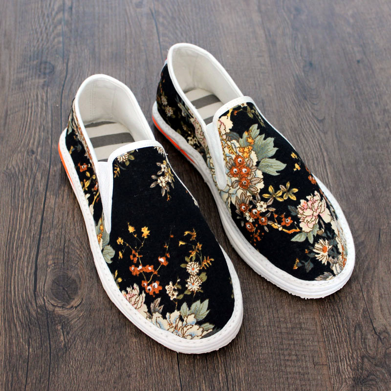 老北京布鞋男软底休闲鞋快手春秋时尚轻便一脚蹬千层底开车工作鞋