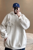 春季新款克莱因蓝DIY玩偶港风情侣中性宽松连帽卫XY01，男装T恤，星座805 (原301D-3)