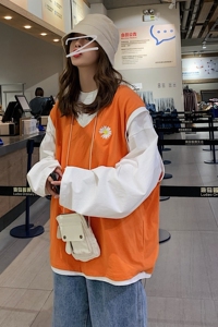 小雏菊两件套情侣长袖上衣XZ301D-3-T01图片