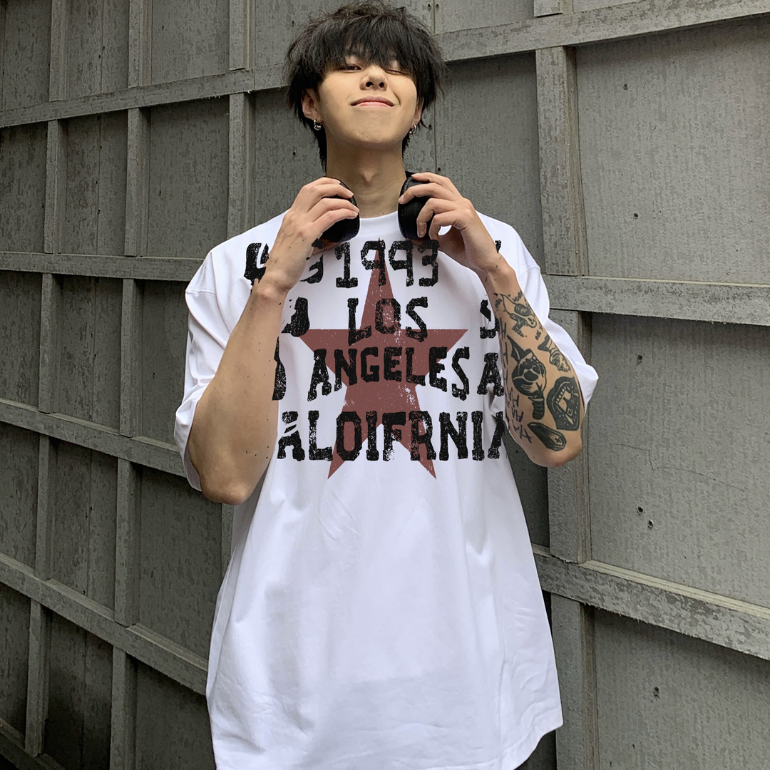自拍原创设计印花能立起来的重磅纯棉短袖特P25-AB89，男装T恤，星座805 (原301D-3)