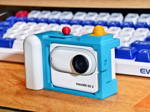 影石GO3/3S手柄DIY兔笼 insta360go3s 麦当劳配色 哆啦A梦小叮当