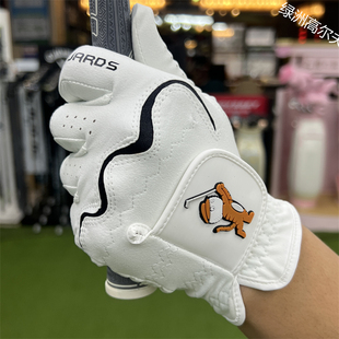 新款ROYAL GUARDS男士高尔夫手套RG纳米布面料透气防滑小老虎手套