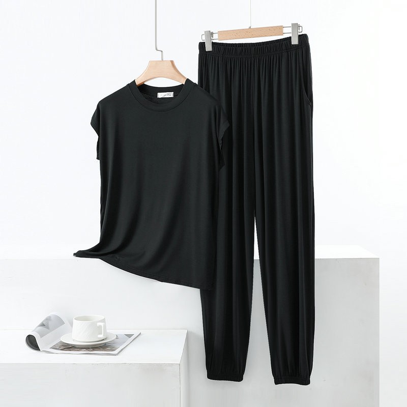 圆领短袖薄款莫代尔女t恤上衣